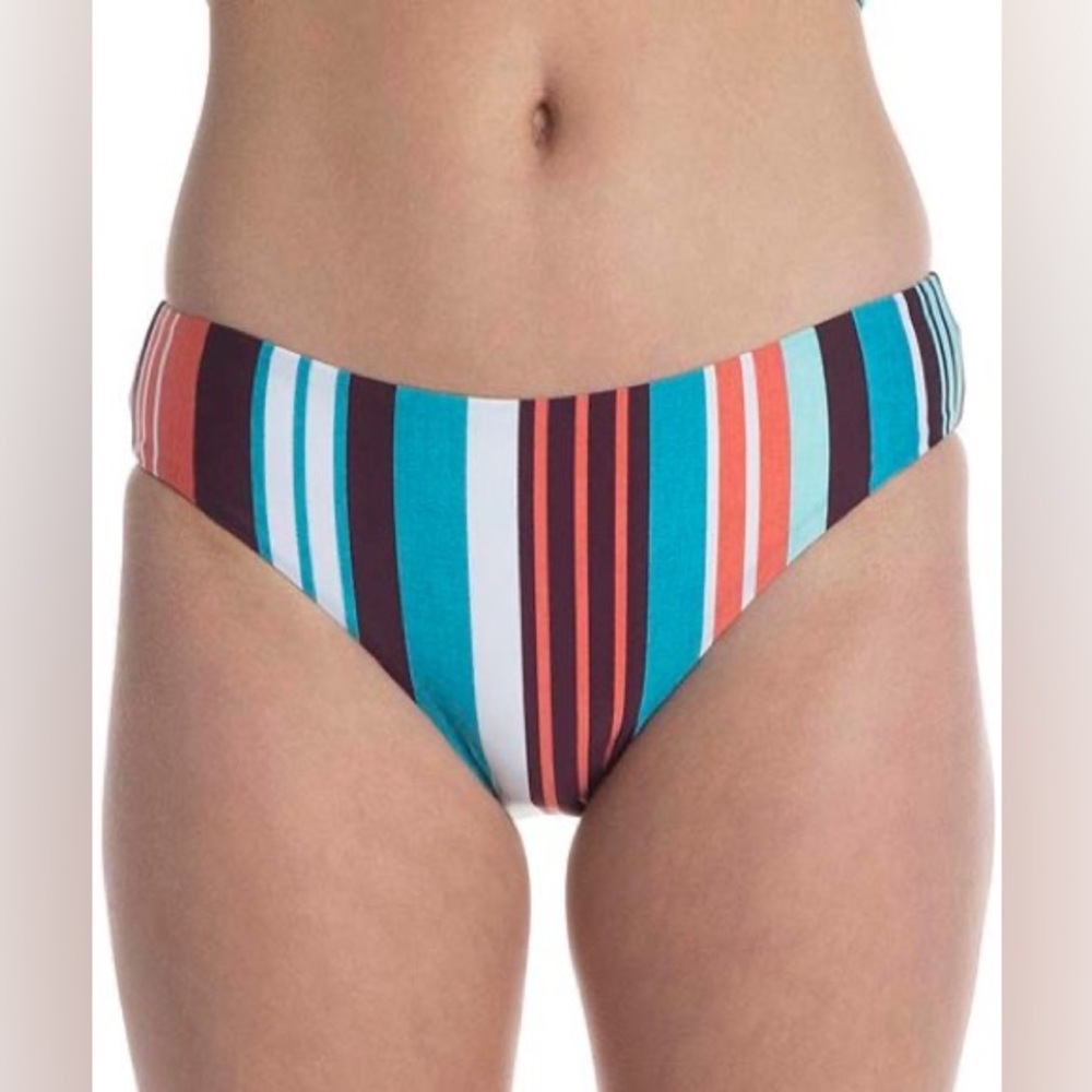 NWT Laundry by Shelli Segal Hipster Bikini Bottoms in Zircon Stripe